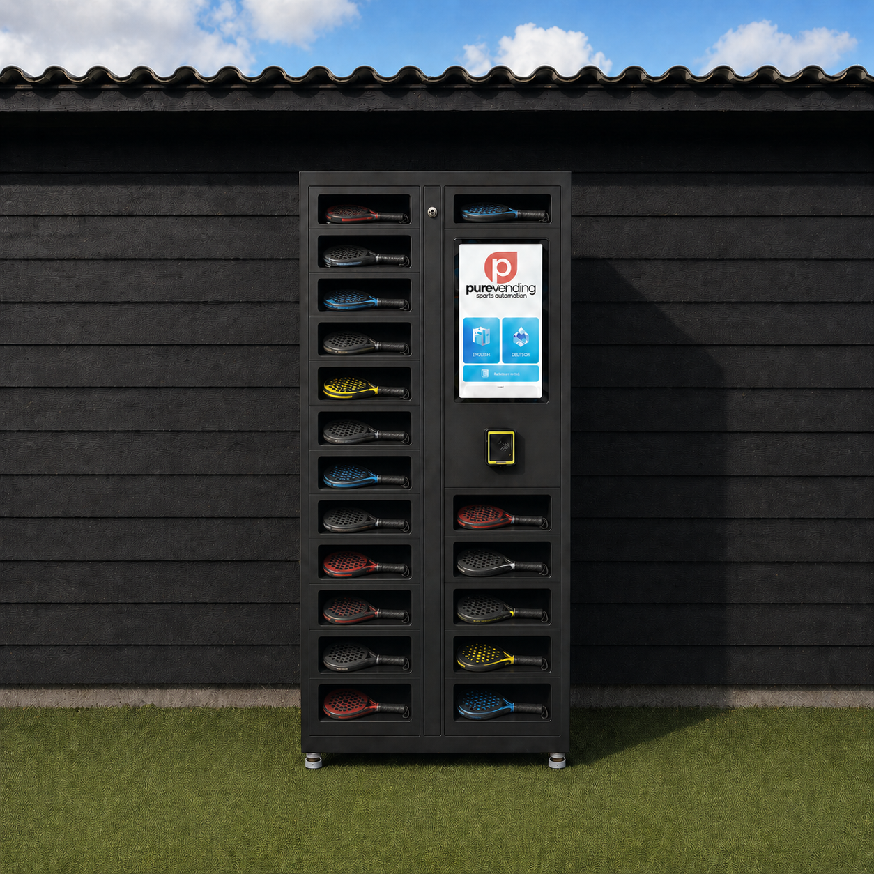 Schlägerverleih Automat bei Padel am Bostalsee